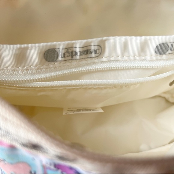 LESPORTSAC Very Merry Small Hobo Shoulder Bag Crossbody Nylon Floral 9x5x3” - Picture 13 of 15
